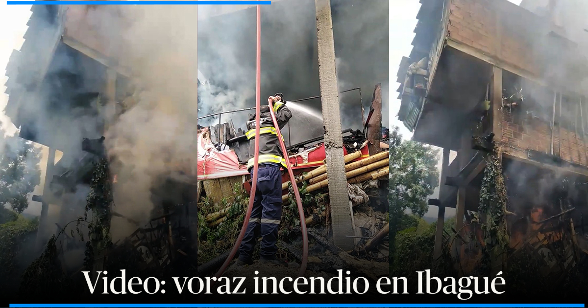 Emergencia por voraz incendio que consumió una casa en Ibagué Hay